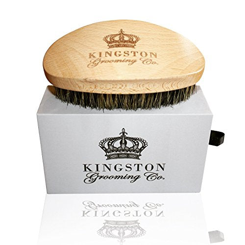 Men’s 100% Boar Hair Brush with Soft Bristle Feel and Sturdy Travel Case
