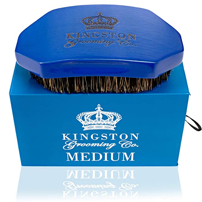 Men's Medium Hair Brush with 65% Boar Hair and 35% Nylon for a Medium Bristle Feel and Sturdy Travel Case