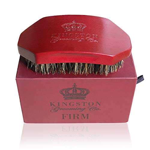 Men's Firm Hair Brush with 50% Boar Hair and 50% Nylon for a Firm Bristle Feel and Sturdy Travel Case